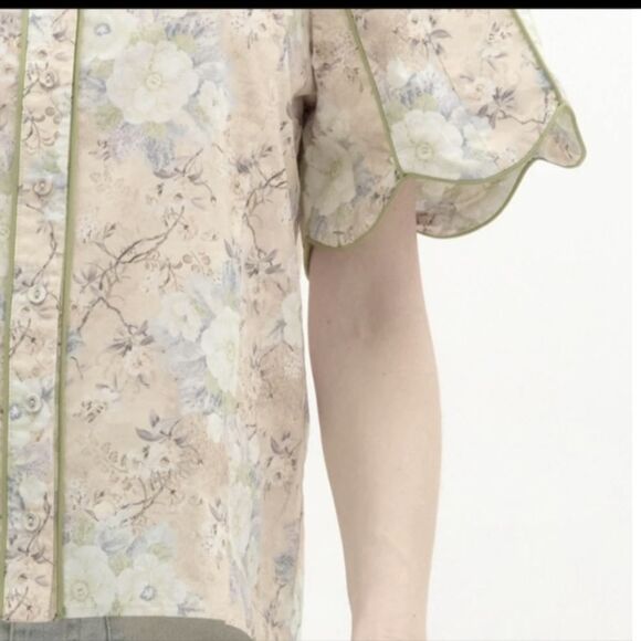 Enyro Softly Spoken Blouse. Retro. Cotton - Picture 5 of 13